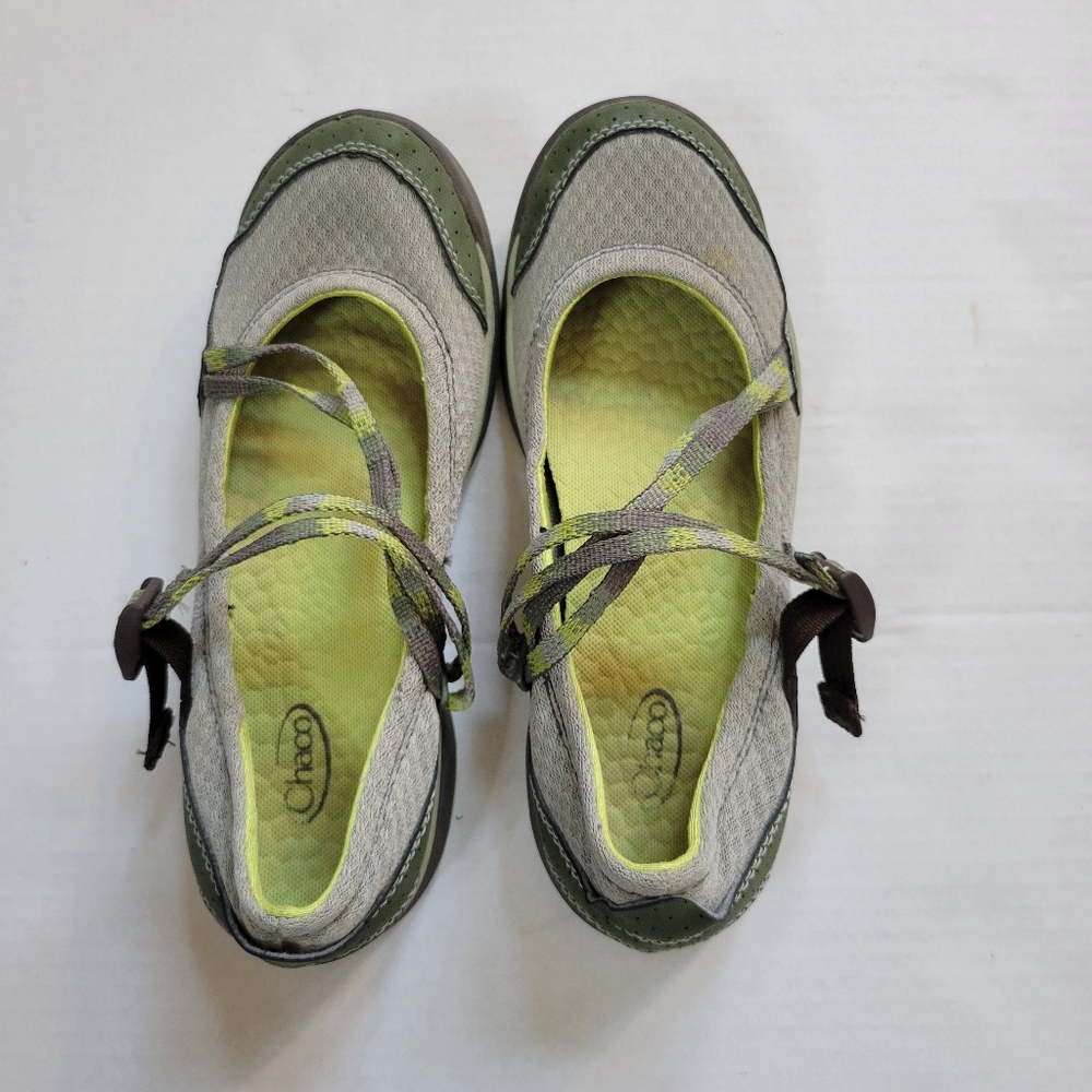 Chaco Strap Mary Jane Flats Hiking Shoes Loden/Green Women's Size 7 - Picture 2 of 7